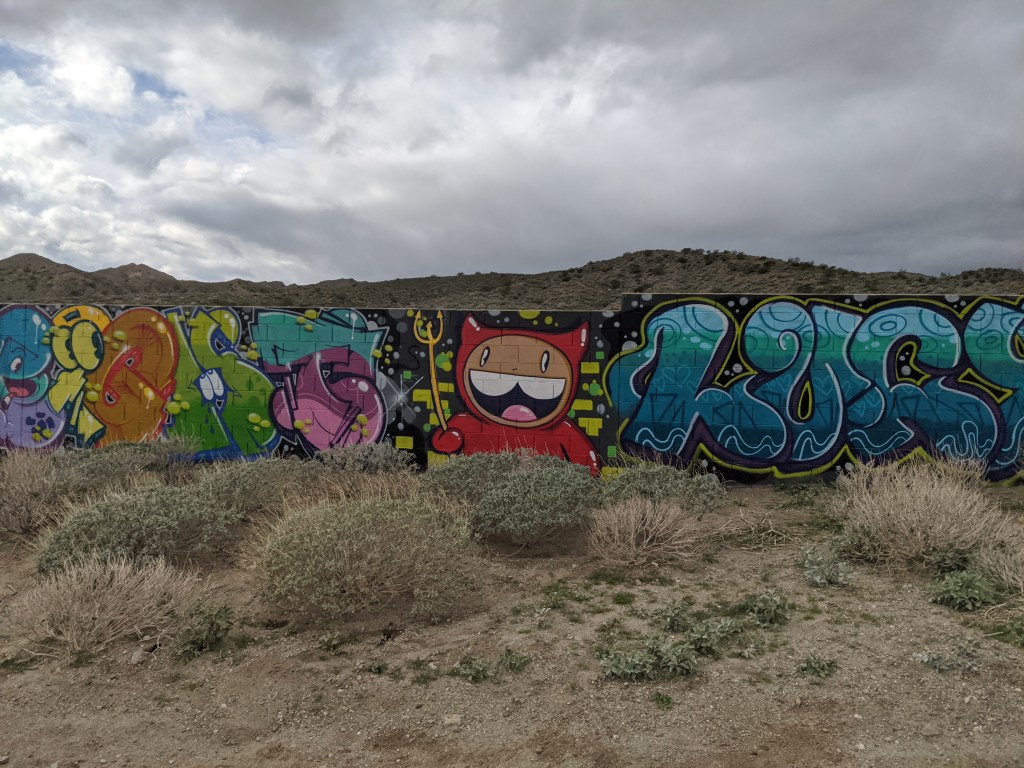 graffiti on the wall near the Nude Bowl