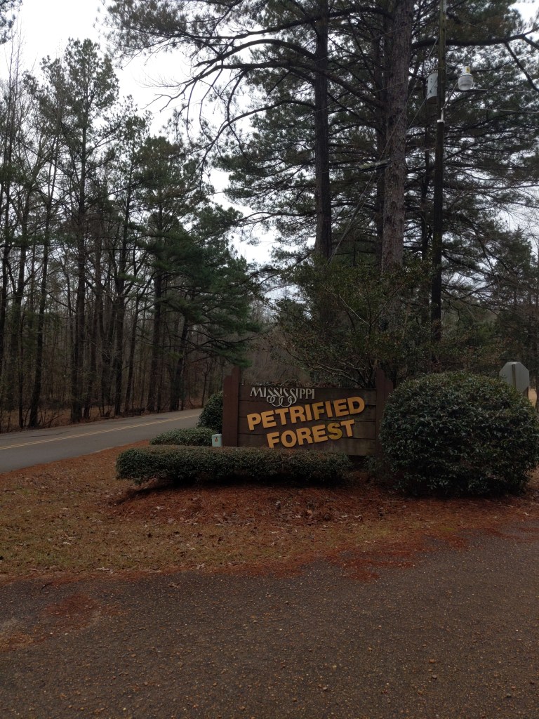 Sign for Mississippi Petrified Forest
