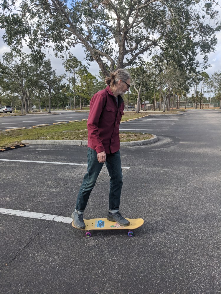 Mark on a skateboard