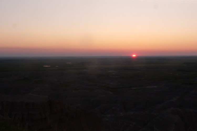 sunrise over the grasslands