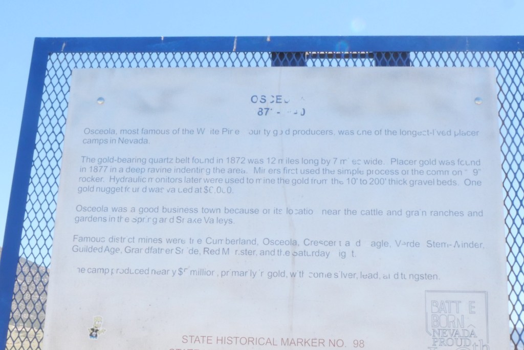 worn historical marker for Osceola